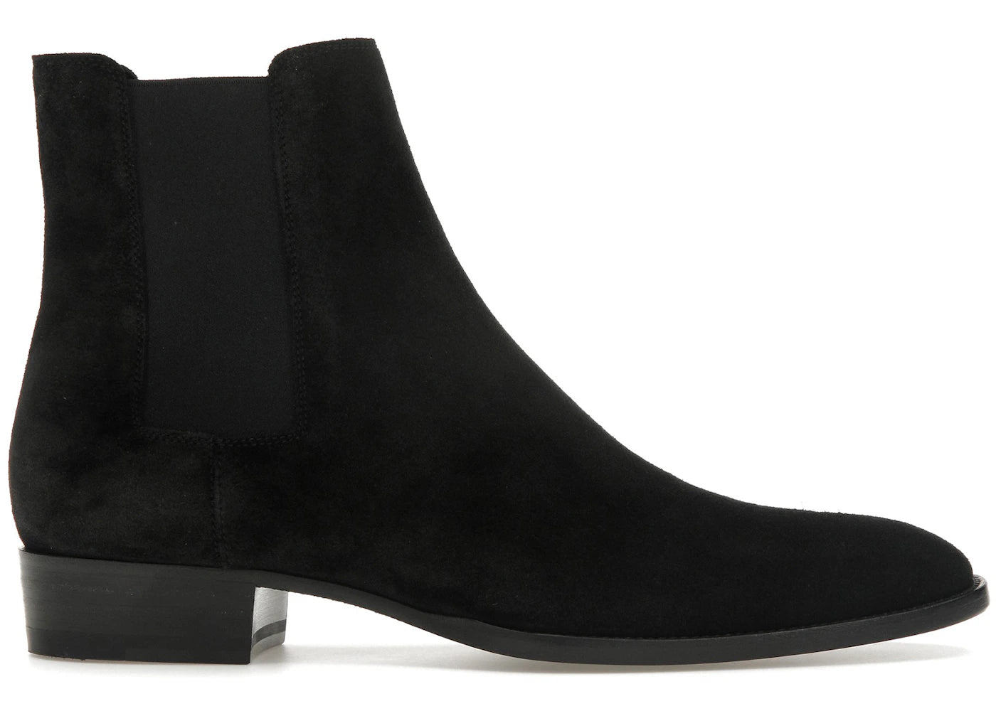 Saint Laurent Wyatt Chelsea Boot Black Suede