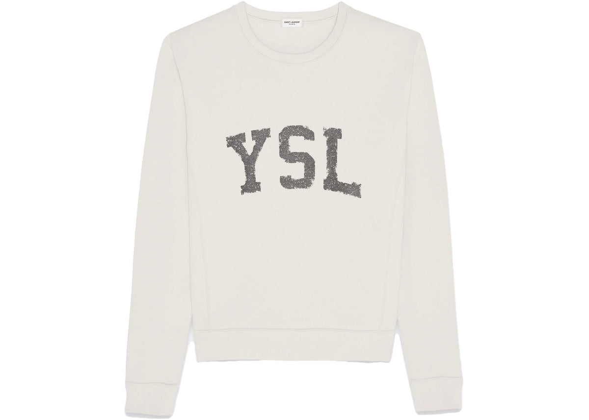 Saint Laurent YSL Vintage Sweatshirt Dirty Ecru