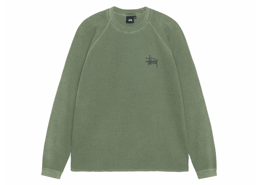 Stussy Raglan Thermal L/S Crew Pine
