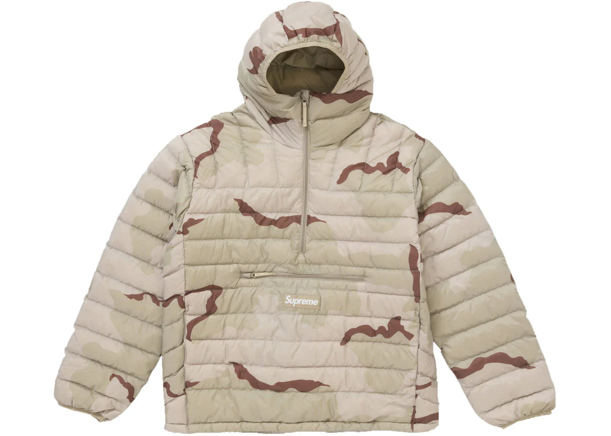 Supreme Micro Down Half Zip Hooded Pullover (Fw24) Desert Camo