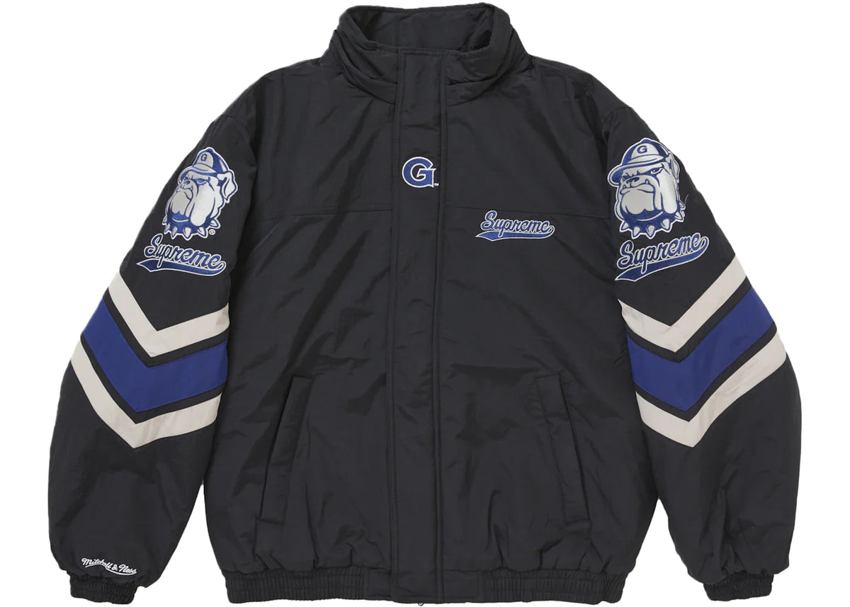 Supreme Mitchell & Ness Ncaa Hooded Stadium Jacket Black