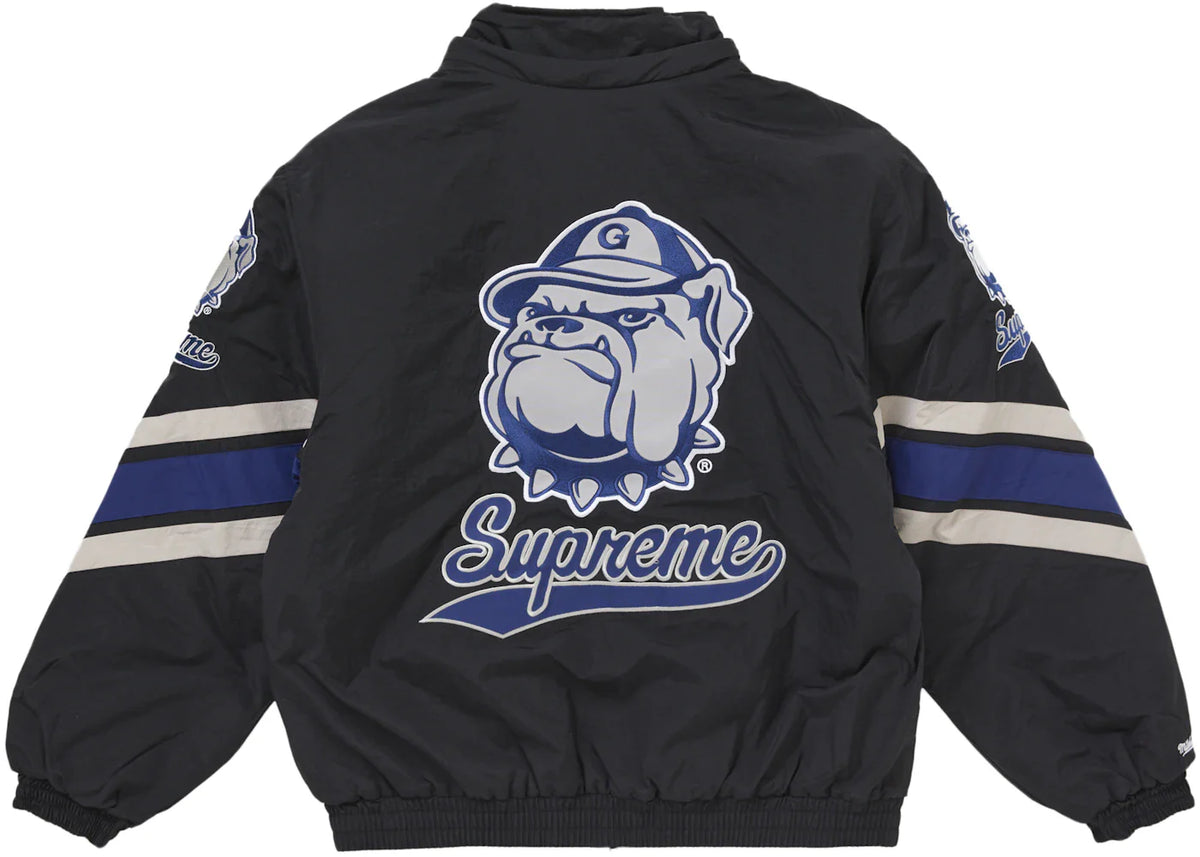 Supreme Mitchell & Ness Ncaa Hooded Stadium Jacket Black