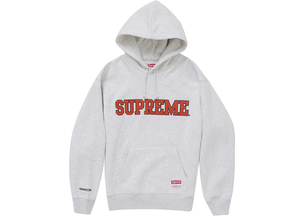 Supreme Mitchell & Ness Ncaa Hoodie Ash Grey