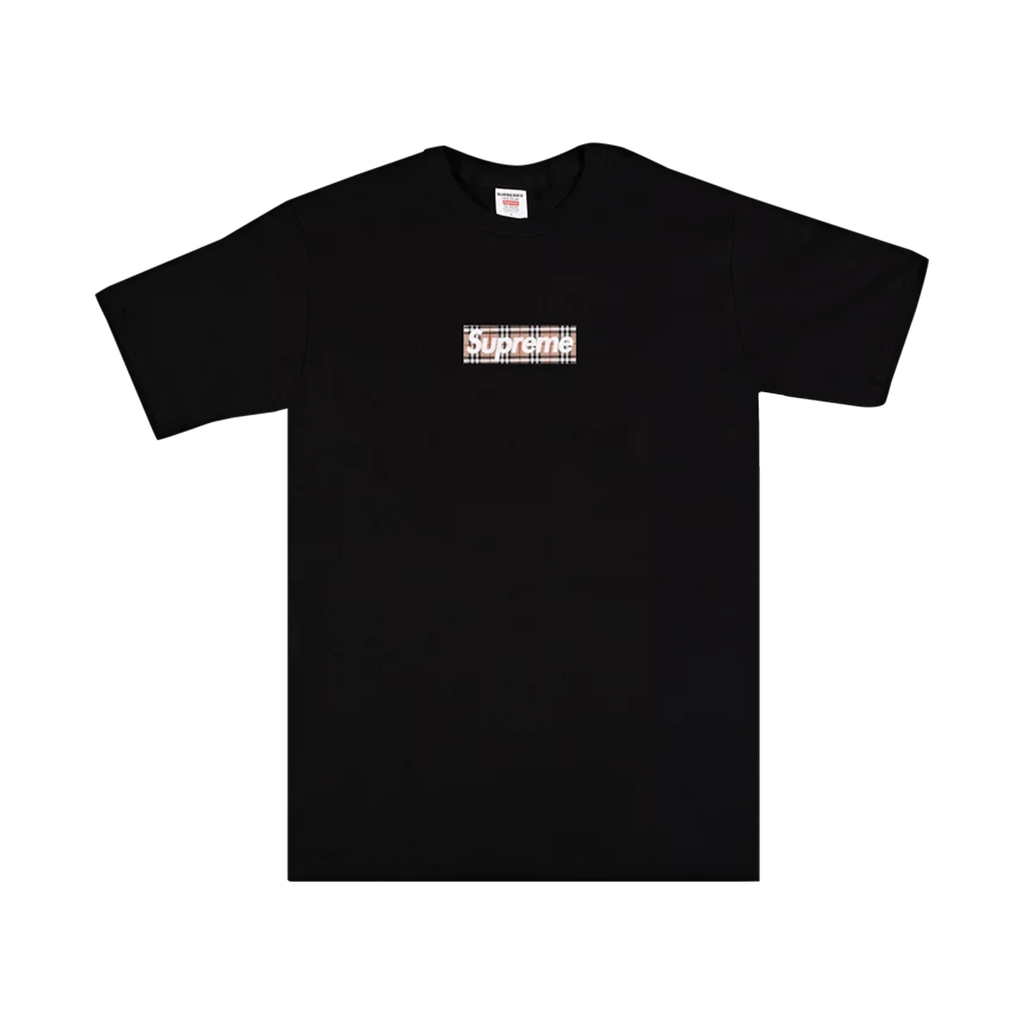 Supreme x Burberry Box Logo Black T-Shirt