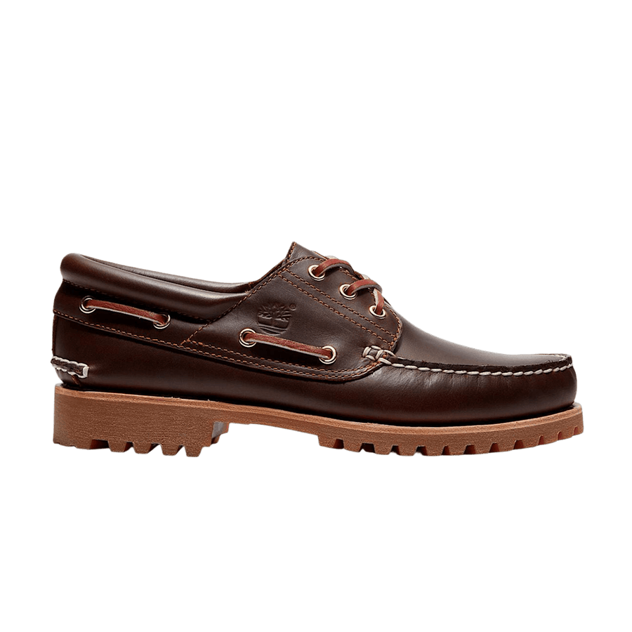 Timberland 3-Eye Lug Handsewn Boat Wide Brown