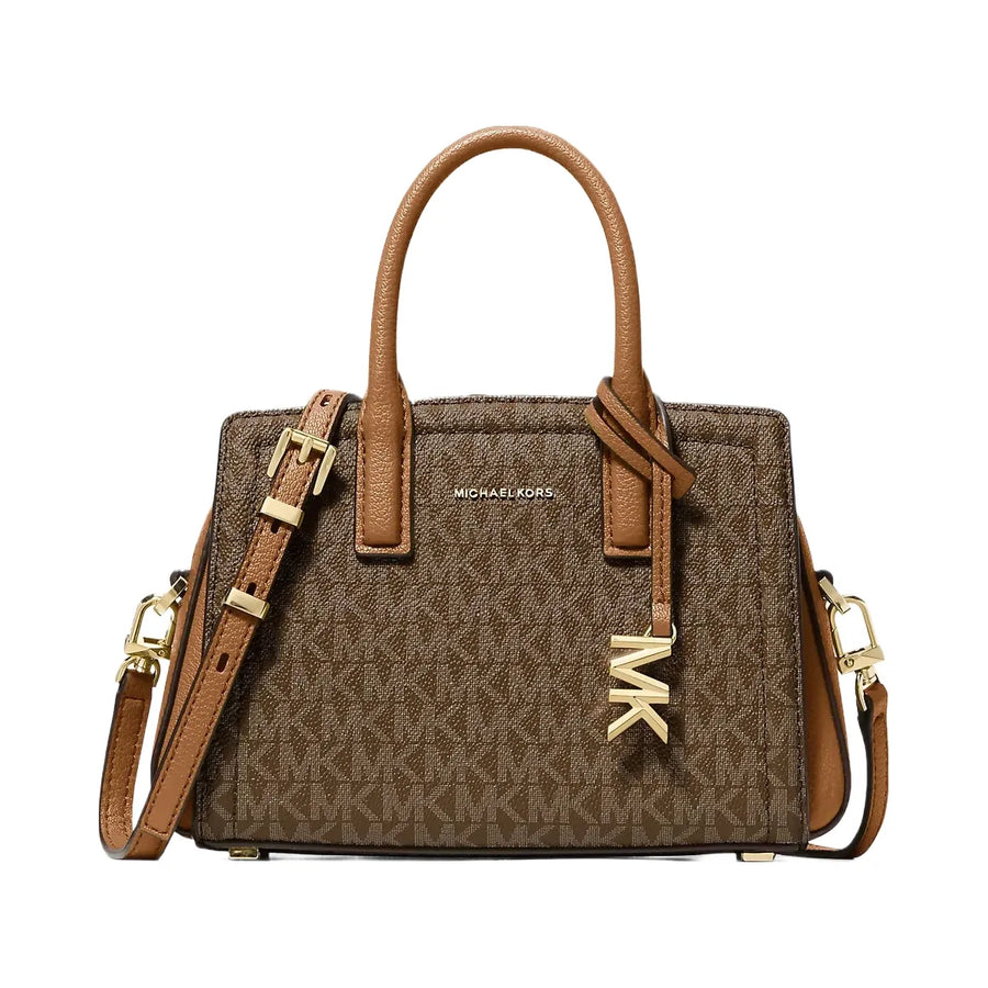 Michael Kors Laila Extra-Small Signature Logo Crossbody Bag Brn-Acorn