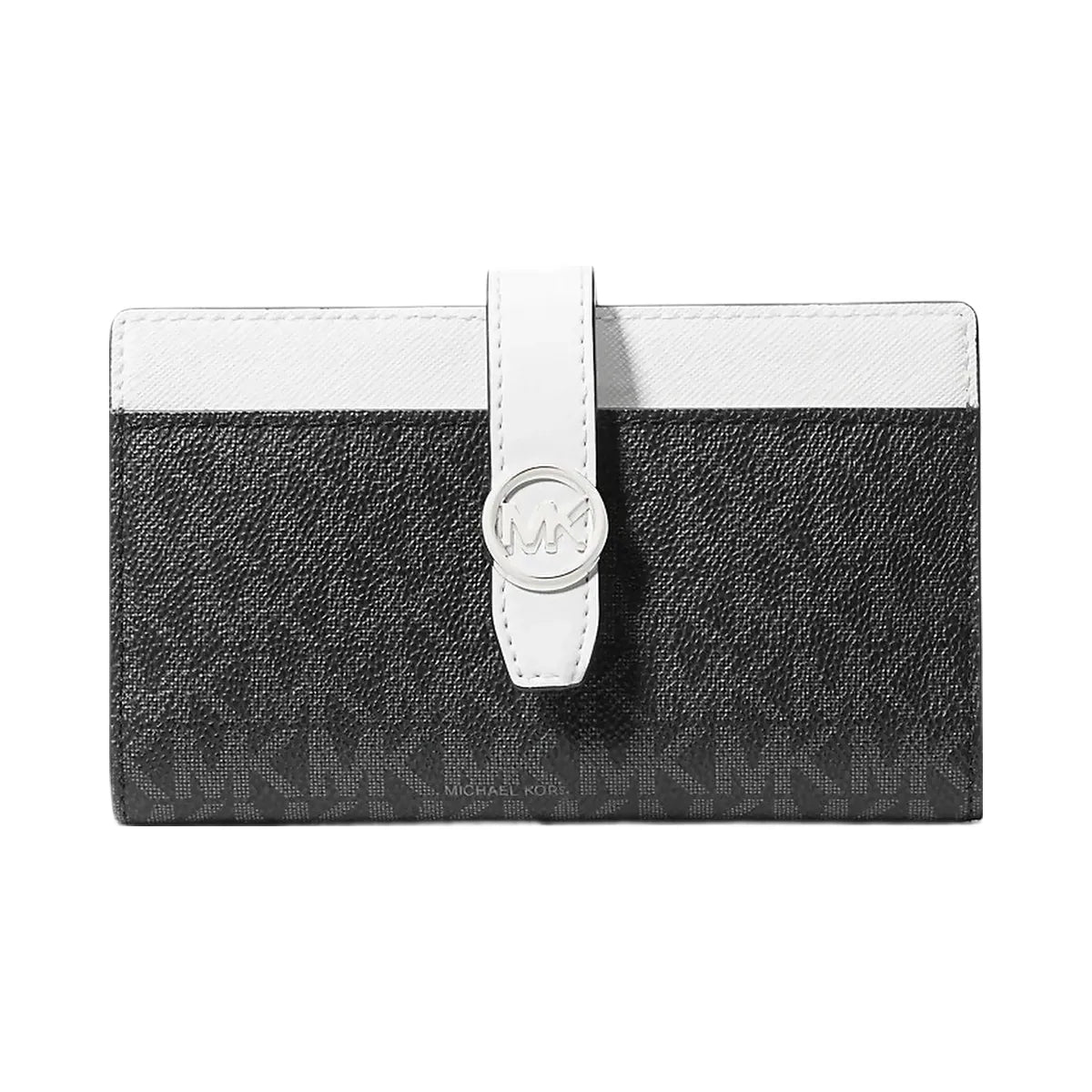 Michael Kors Greenwich Medium Signature Logo Wallet Black Combo