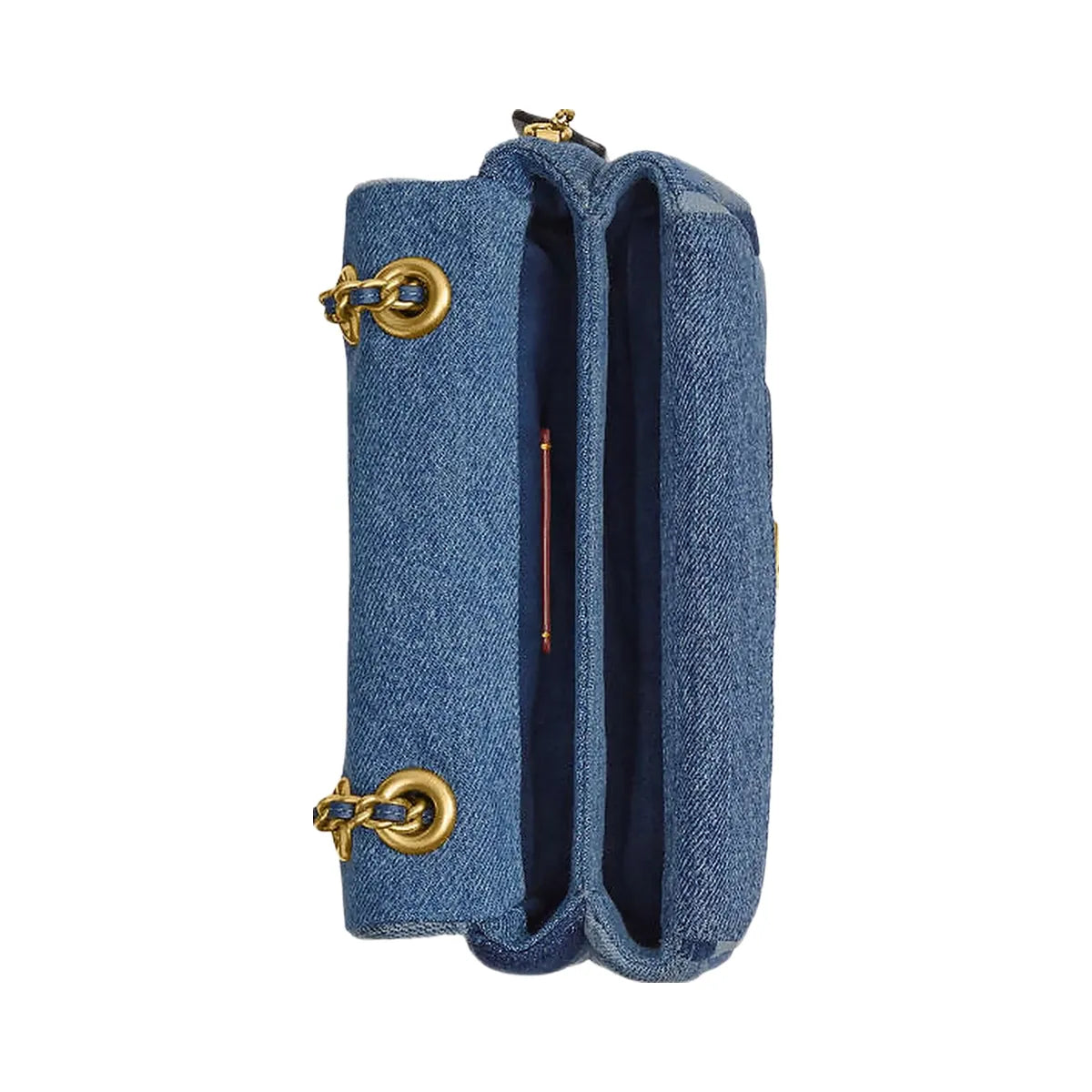 Coach Tabby Shoulder Bag 26 With Patchwork Quilting Denim-Brass-Denim