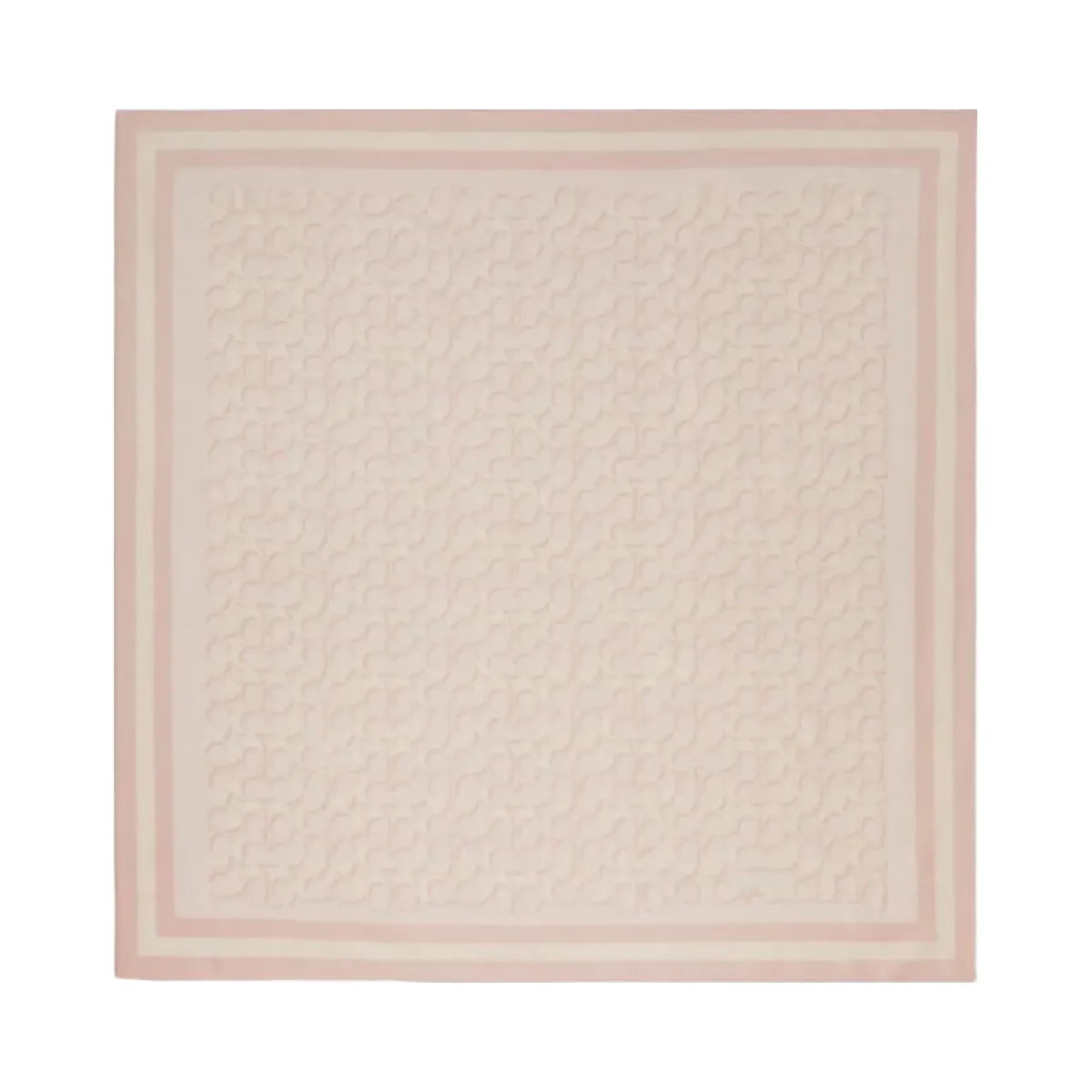 Coach Signature Print Silk Square Scarf Nude