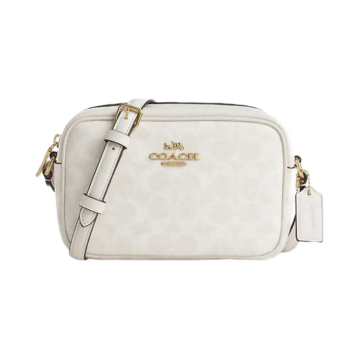 Coach Mini Jamie Camera Bag In Signature Canvas Signature Canvas-Gold-White-Chalk