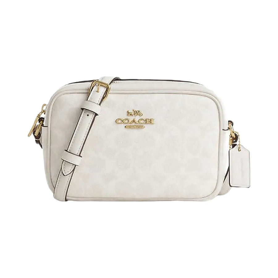 Coach Mini Jamie Camera Bag In Signature Canvas Signature Canvas-Gold-White-Chalk