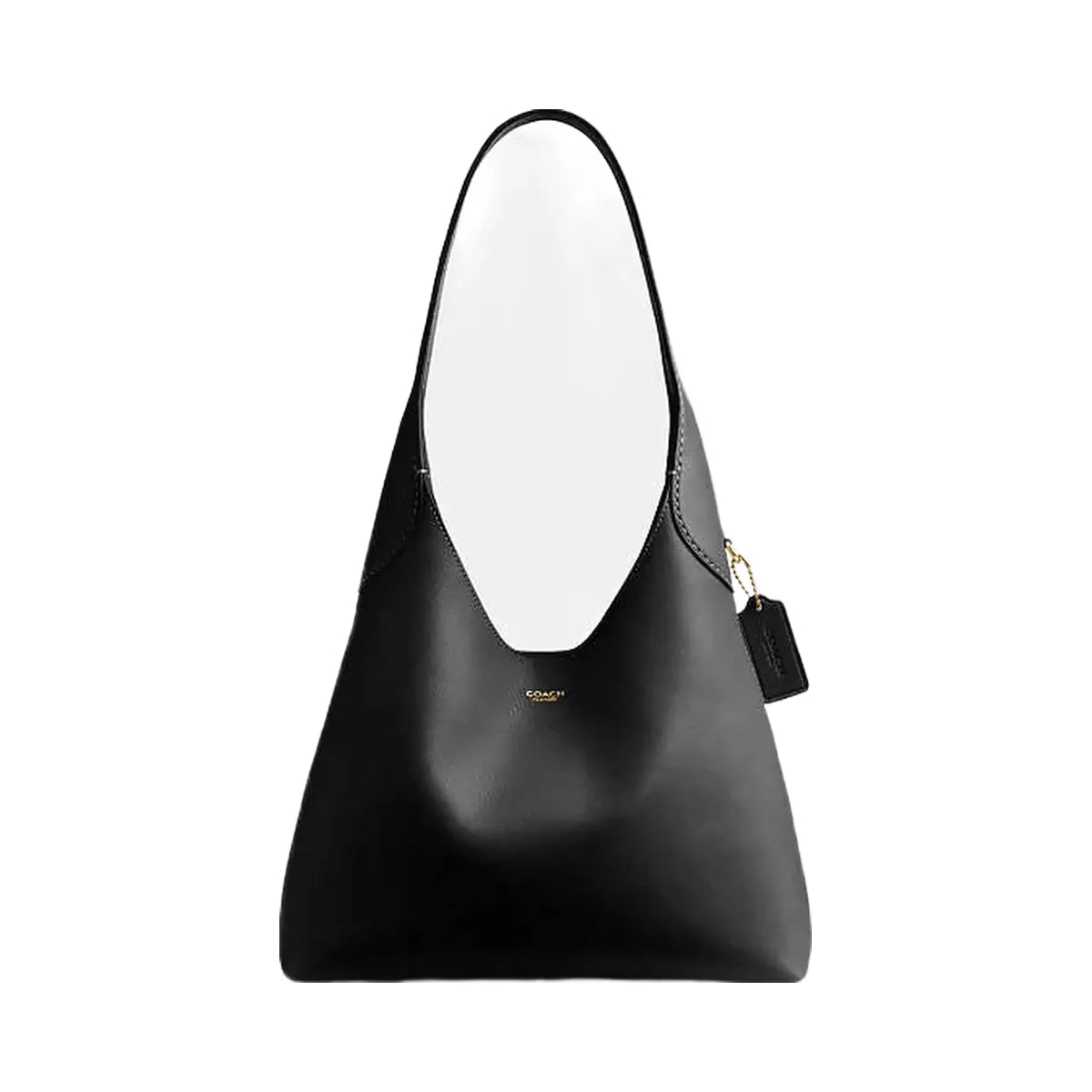 Coach Brooklyn Shoulder Bag 28 Natural Grain Leather-Brass-Black