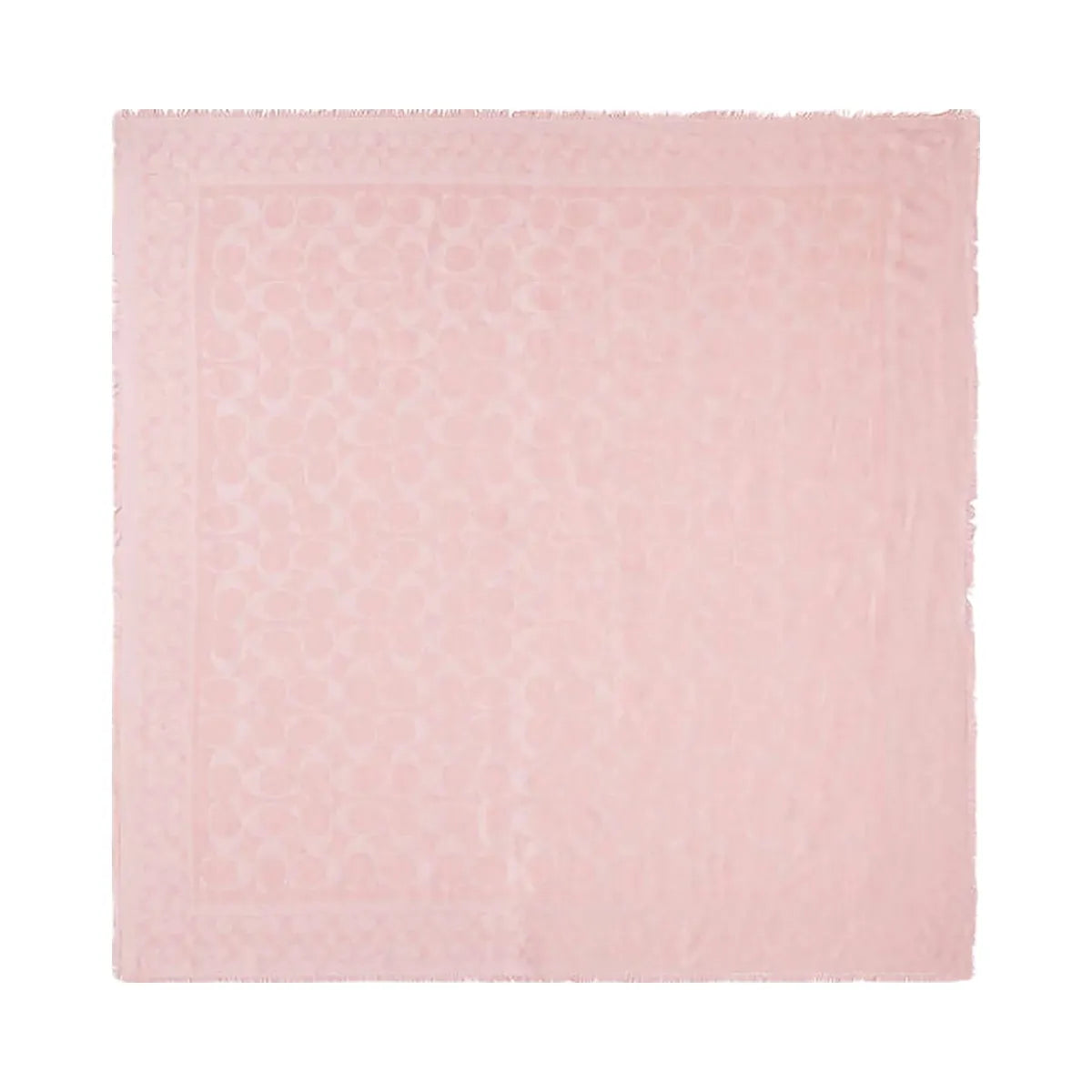 Coach Signature Oversized Square Scarf Dusty Pink