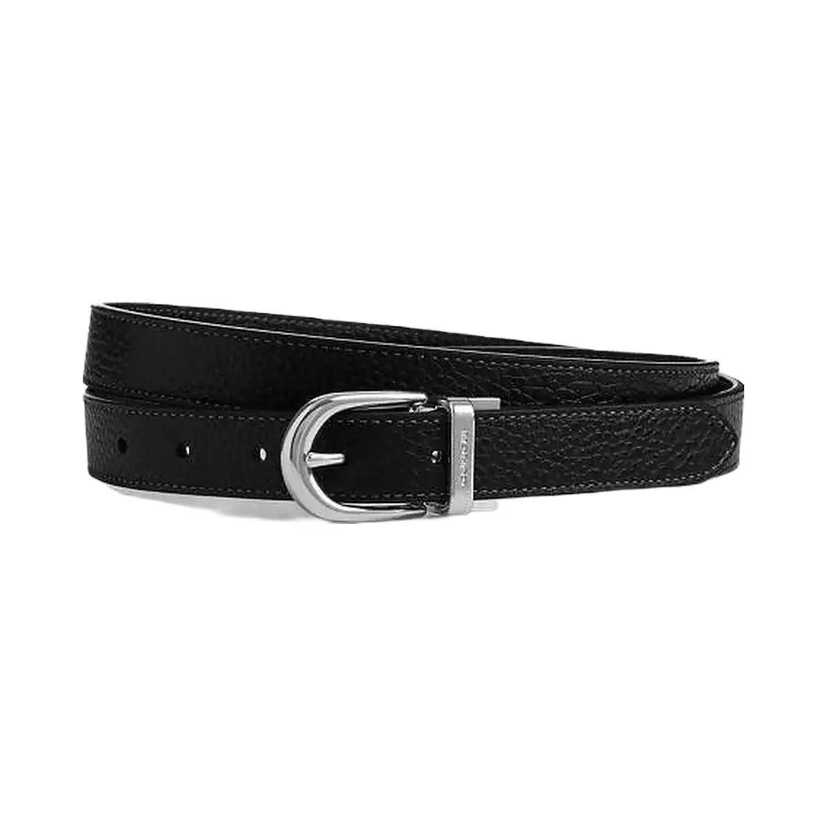 Coach Classic Buckle Cut To Size Belt, 25 Mm Silver-Black