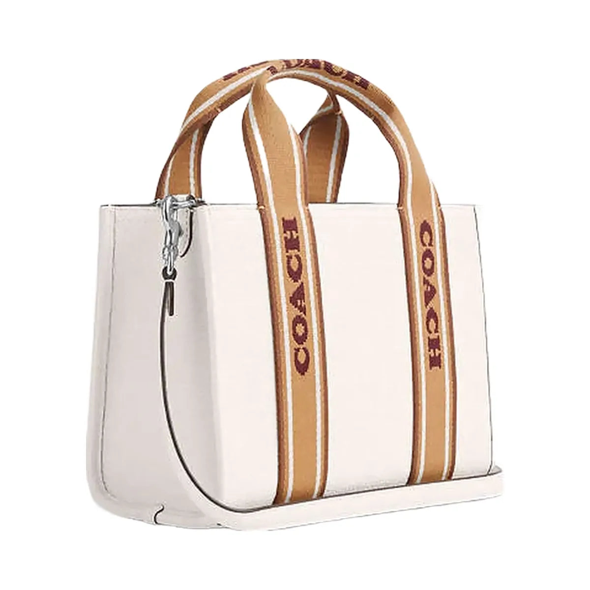 Coach Smith Tote Bag 24 Pebbled Leather-Silver-Chalk Multi