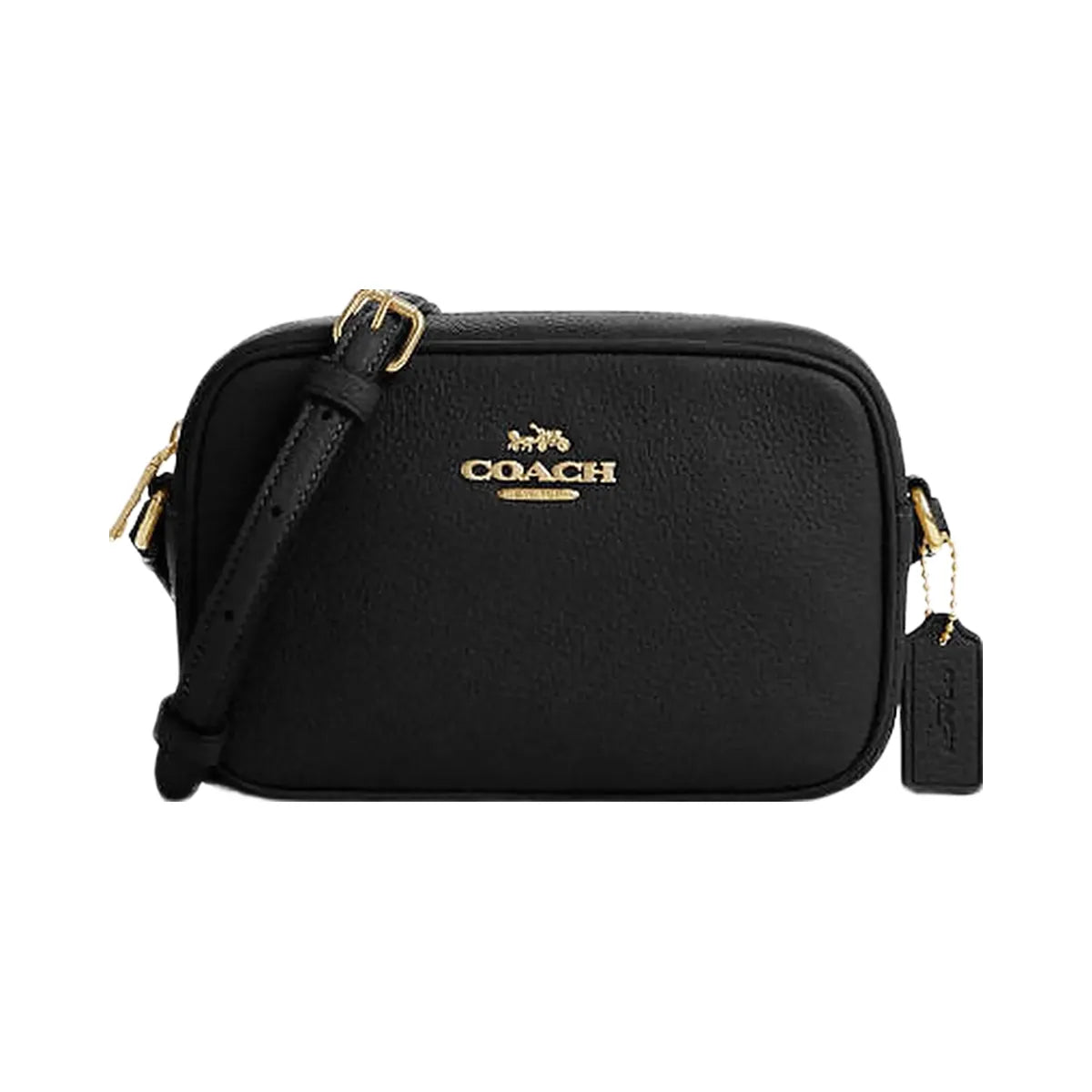 Coach Mini Jamie Camera Bag Pebbled Leather-Gold-Black