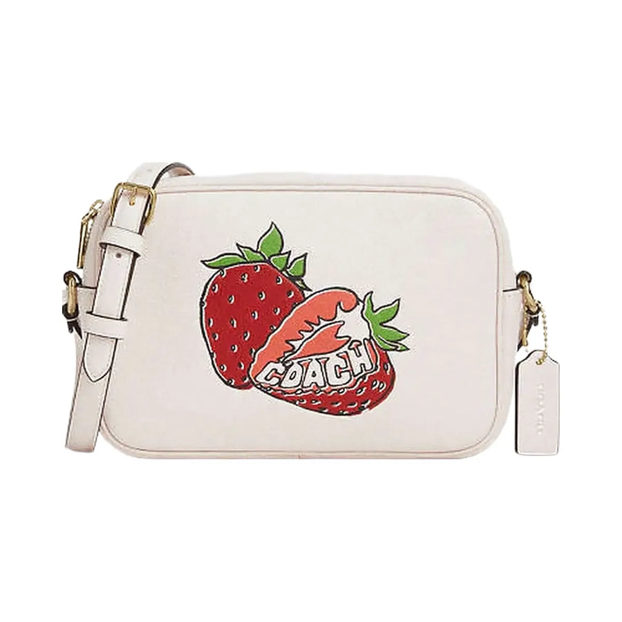 Coach Jamie Camera Bag With Strawberry Graphic Gold-Chalk Multi
