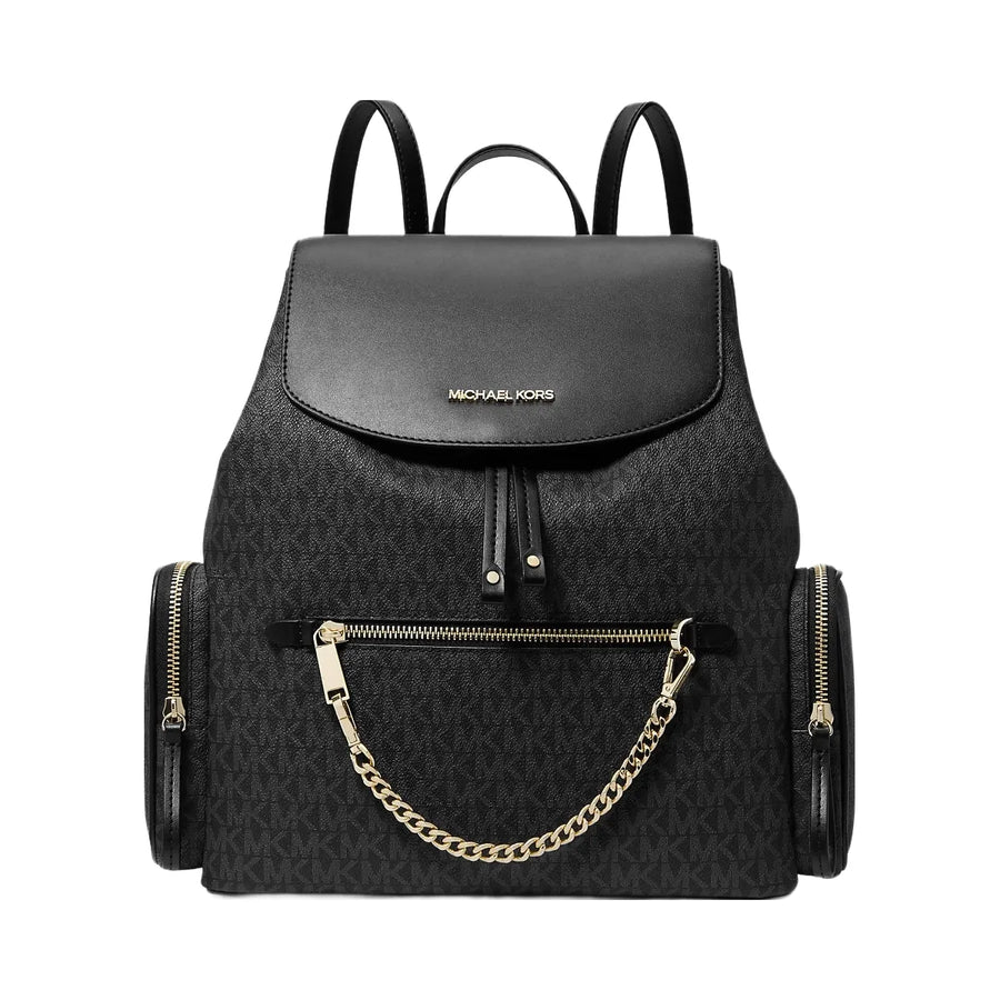 Michael Kors Jet Set Large Logo Backpack Black