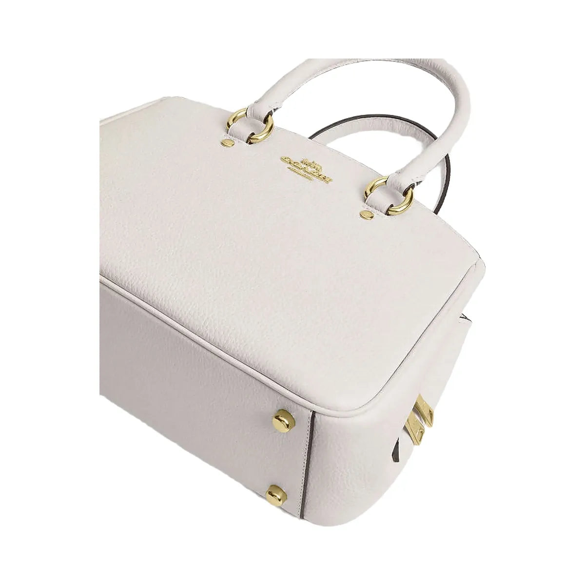 Coach Savannah Small Carryall Bag Pebbled Leather-Gold-Chalk