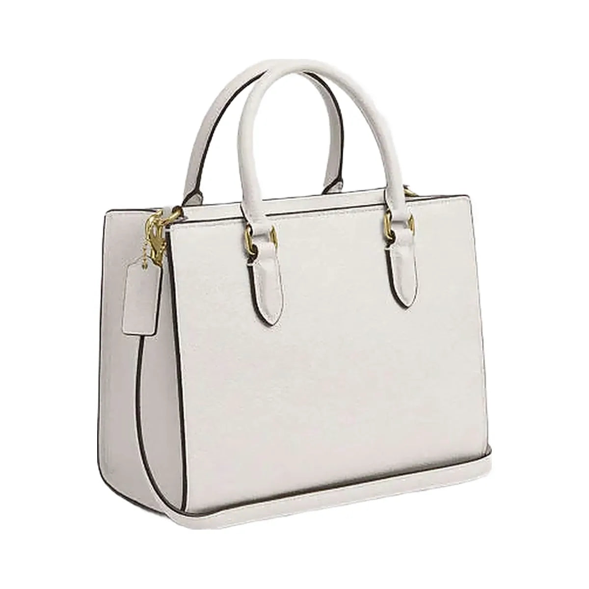 Coach Maggie Small Tote Bag Pebbled Leather-Gold-Chalk