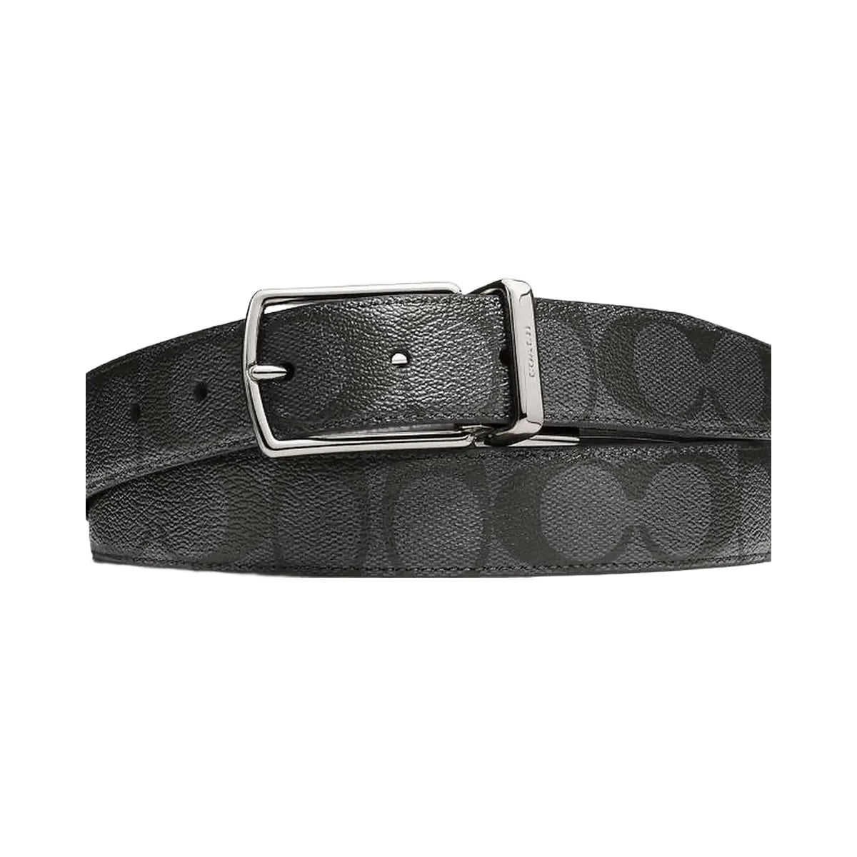 Coach Harness Buckle Cut To Size Reversible Belt, 30 Mm Charcoal-Black