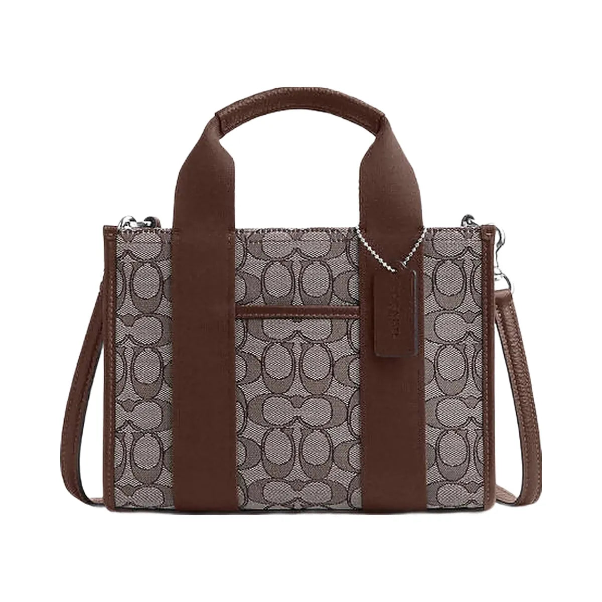Coach Smith Tote Bag 24 In Signature Jacquard Signature Jacquard-Silver-Oak-Maple