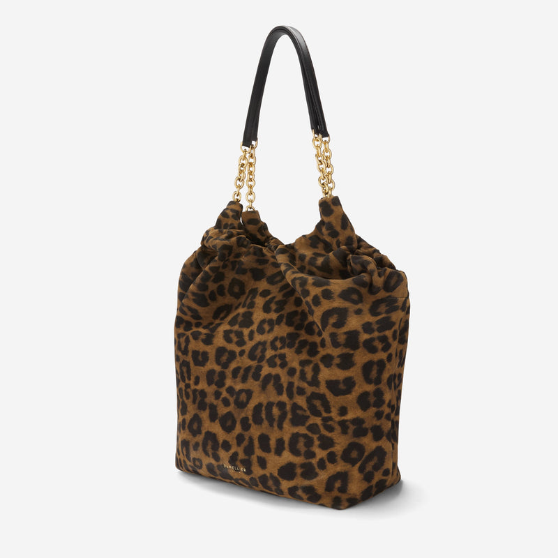 DeMellier The Miami leopard-effect suede & black smooth
