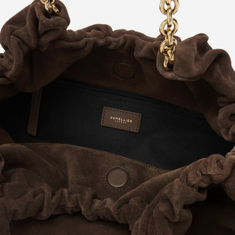 DeMellier The Midi Miami mocha suede & mocha smooth