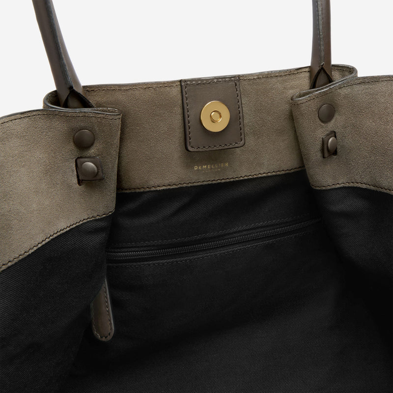 DeMellier The New York deep olive suede & deep olive smooth