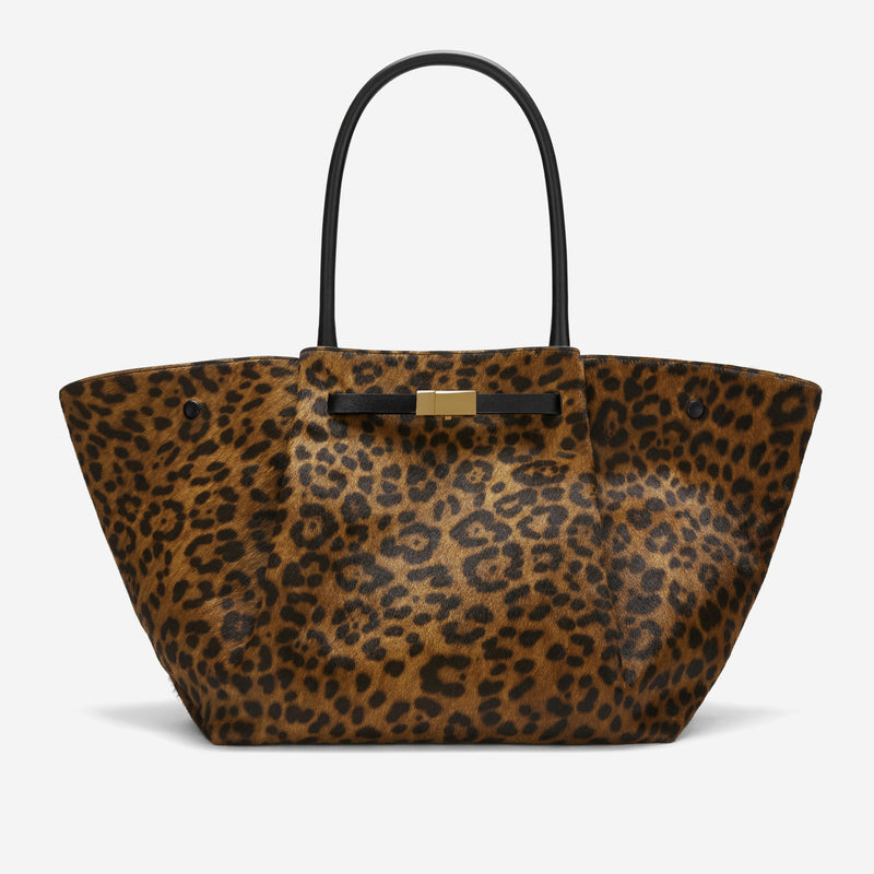DeMellier The New York leopard-effect calf hair & black smooth