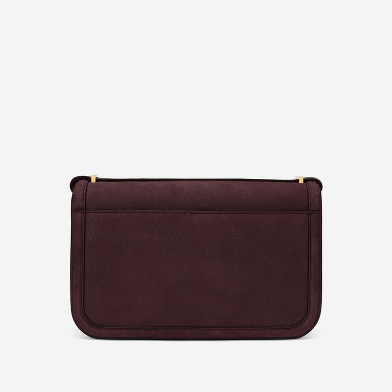 DeMellier The Paris Crossbody burgundy suede