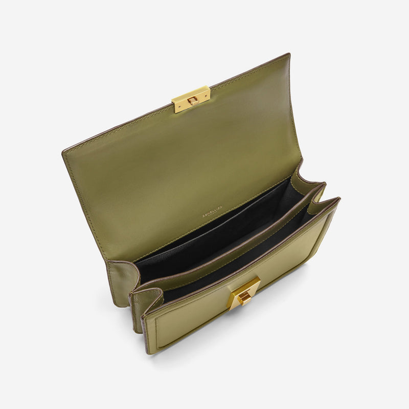 DeMellier The Paris Crossbody light olive smooth