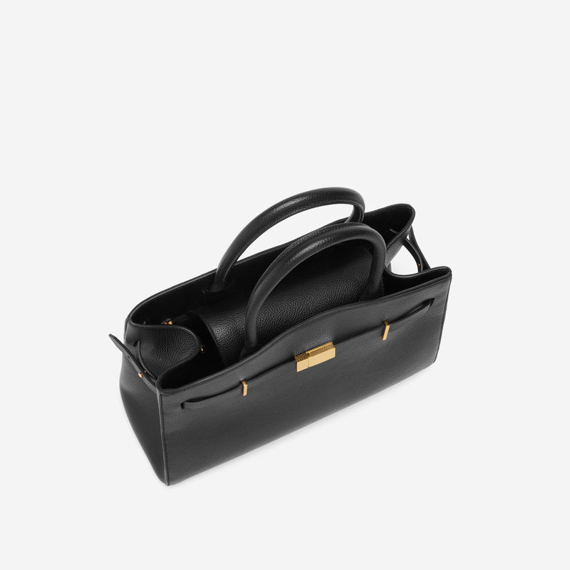 DeMellier The Midi Hudson black small grain