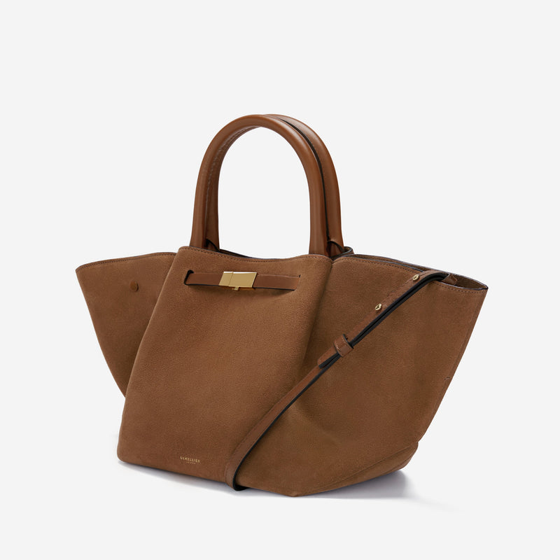 DeMellier The Midi New York deep tan suede & tan smooth