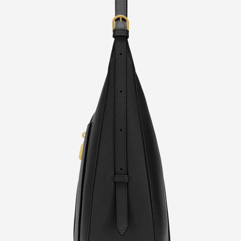 DeMellier The Siena Hobo black small grain