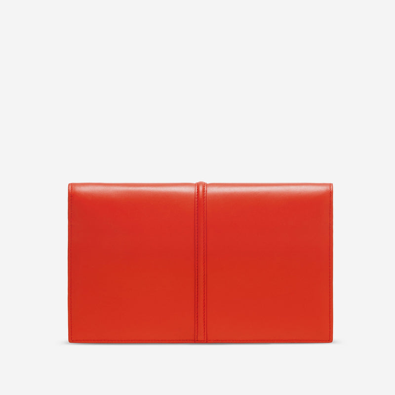 DeMellier The Tokyo Clutch poppy red smooth