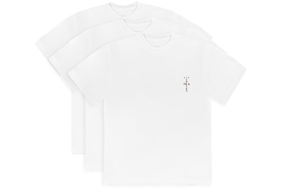 Travis Scott CJ T-Shirt (3 Pack) White