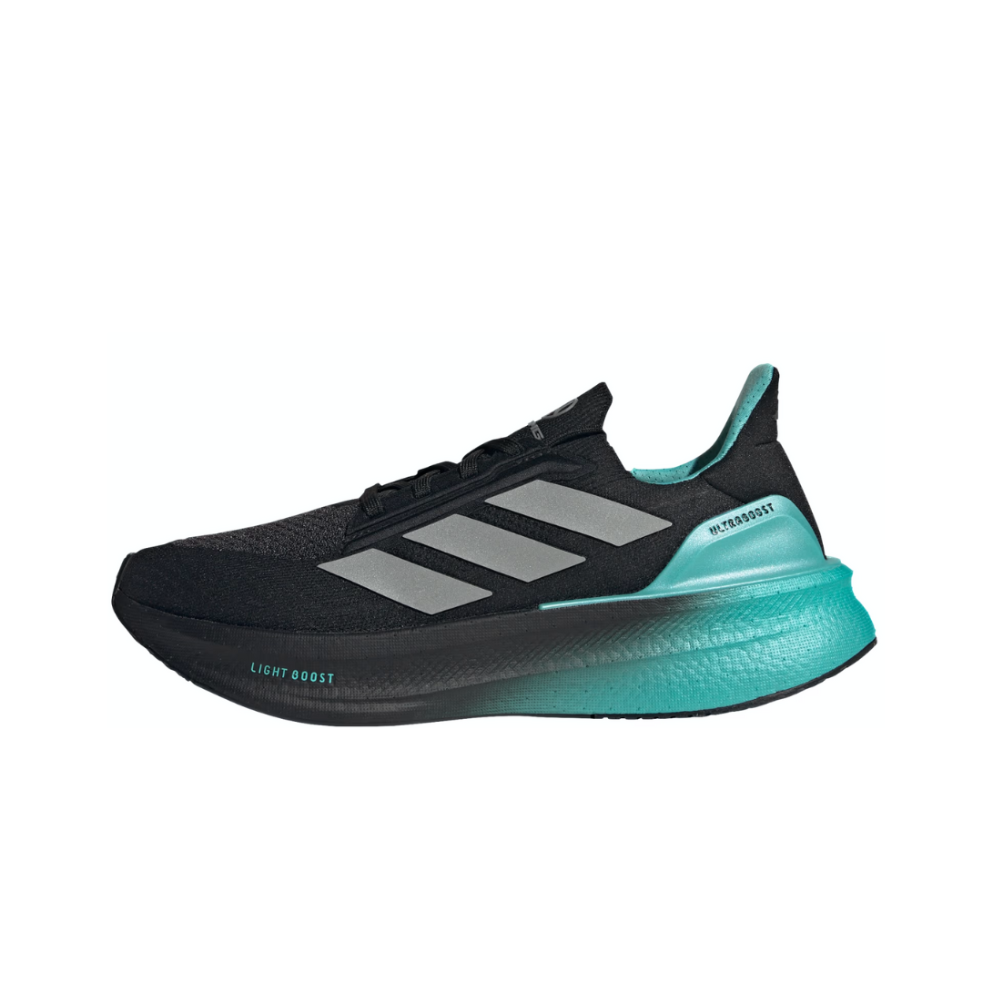 adidas ULTRABOOST 5 MERCEDES AMG Core Black Silver Metallic Semi Mint Rush