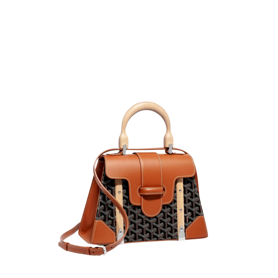 Saïgon Structuré PM Bag (Black & Tan)