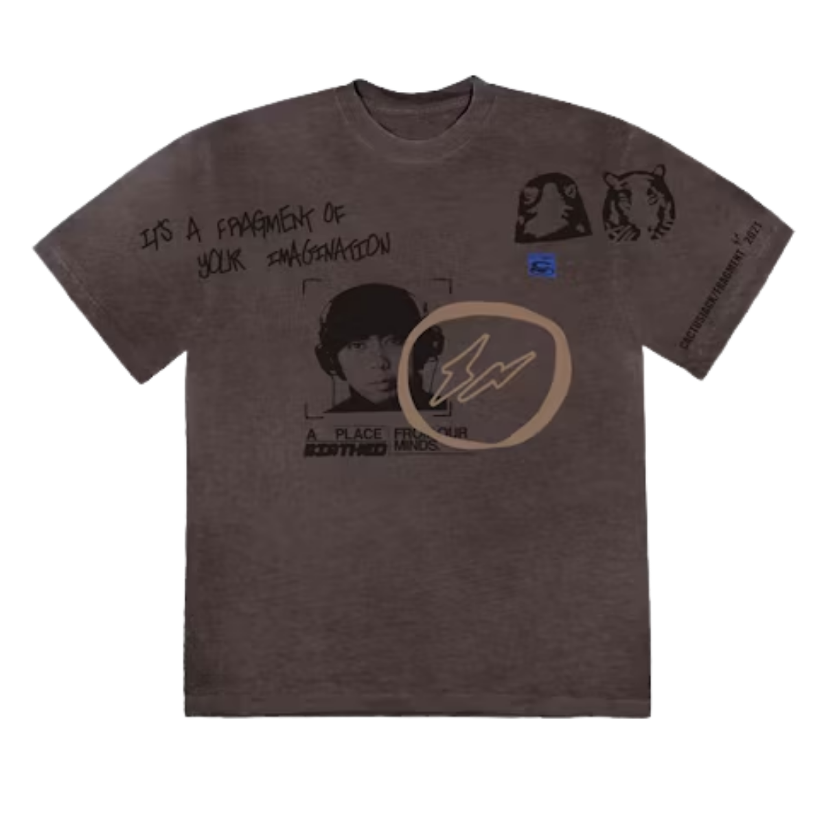 Travis Scott Cactus Jack For Fragment Hiroshi T-Shirt Brown Pepper