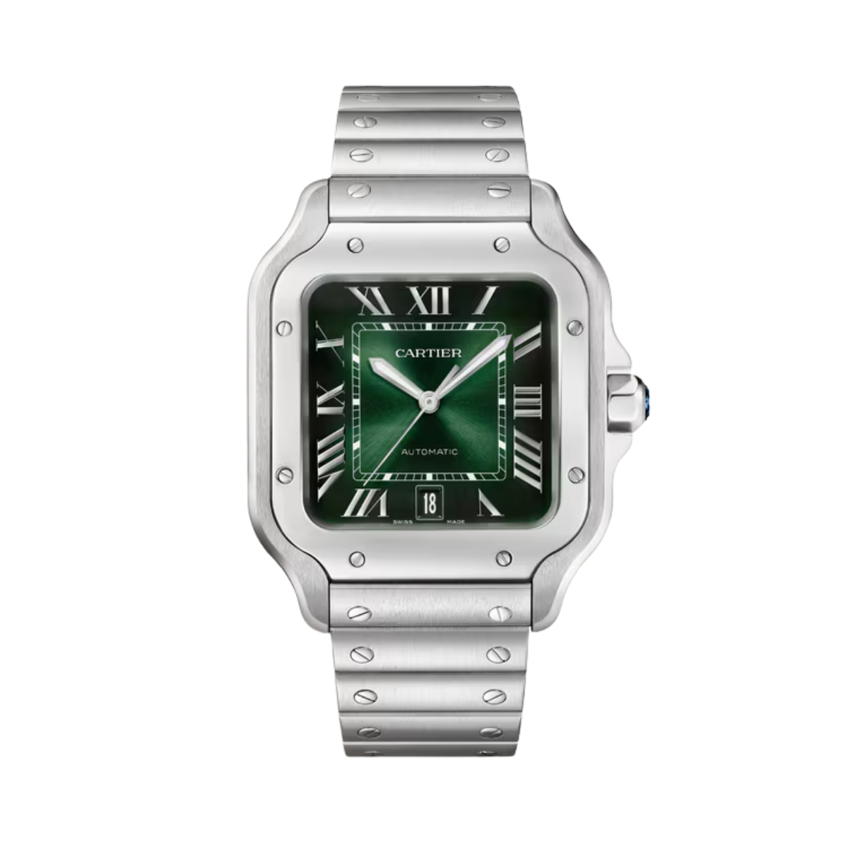 Cartier Santos de Cartier Green Dial Watch WSSA0061