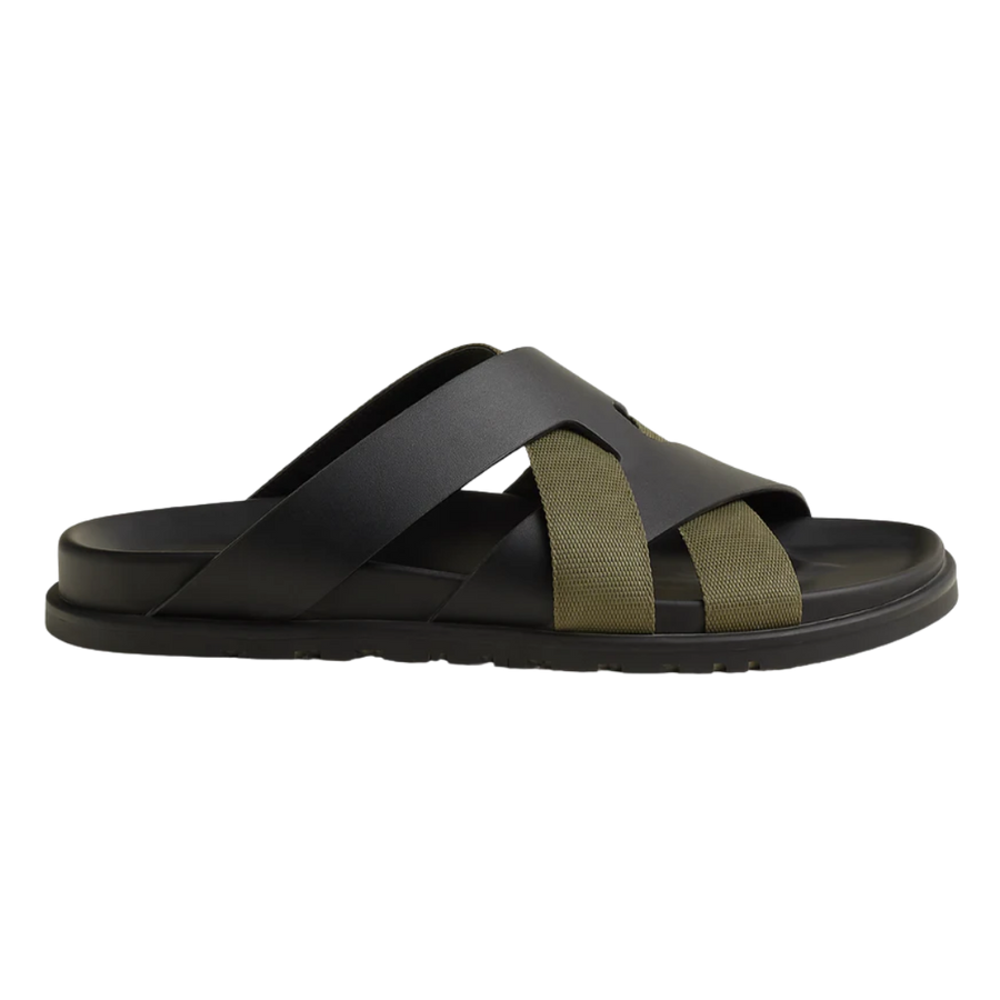 Hermes Kazimir Sandal Black/Tundra Green