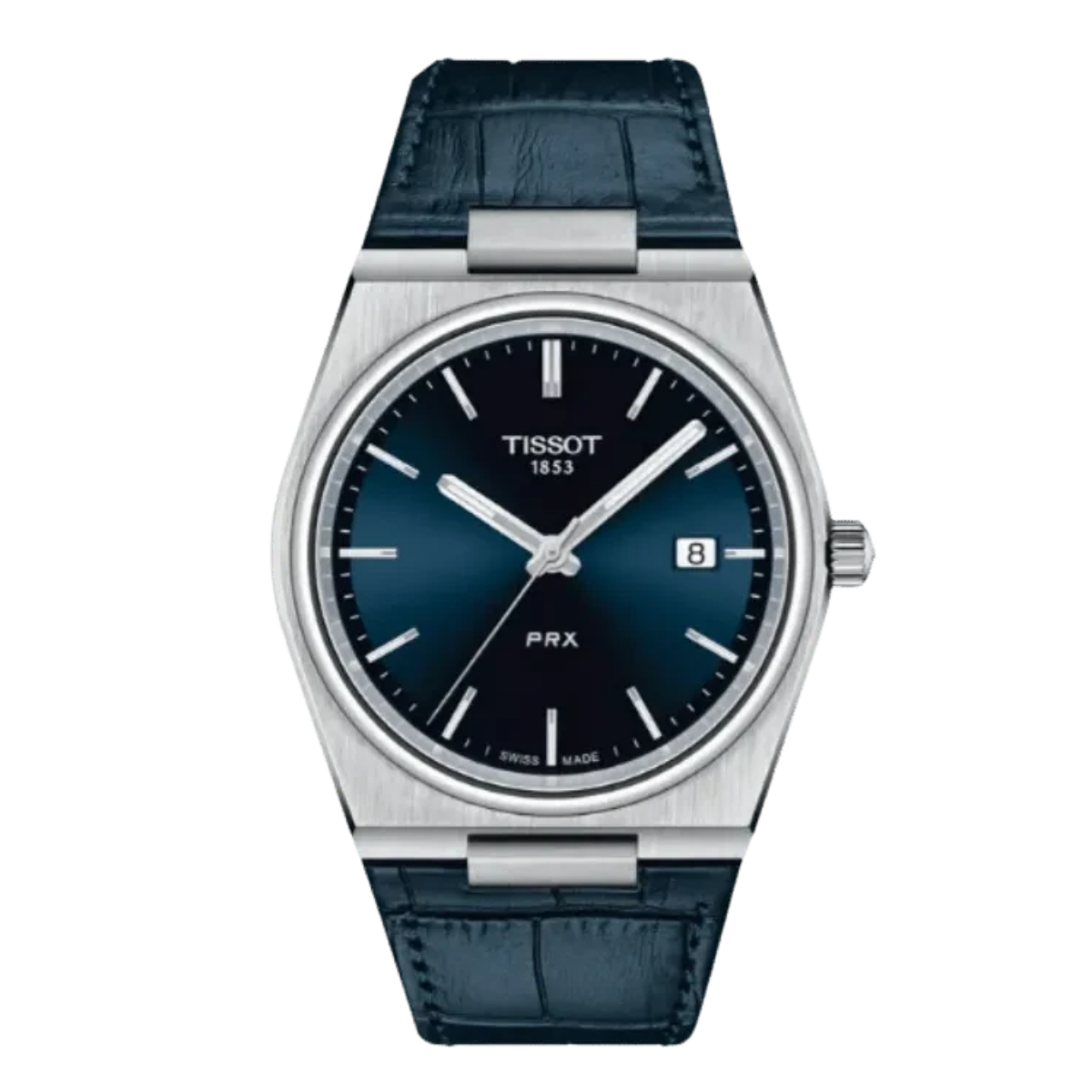 Tissot PRX Quartz Blue Dial Analog Leather Watch