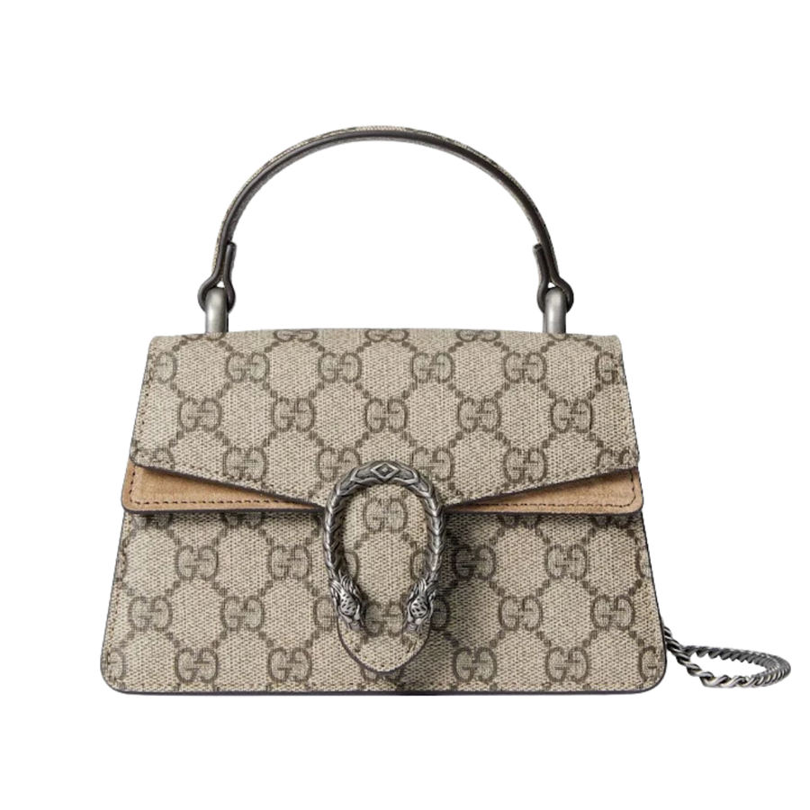 Gucci Dionysus Mini Top Handle Bag Beige/Ebony