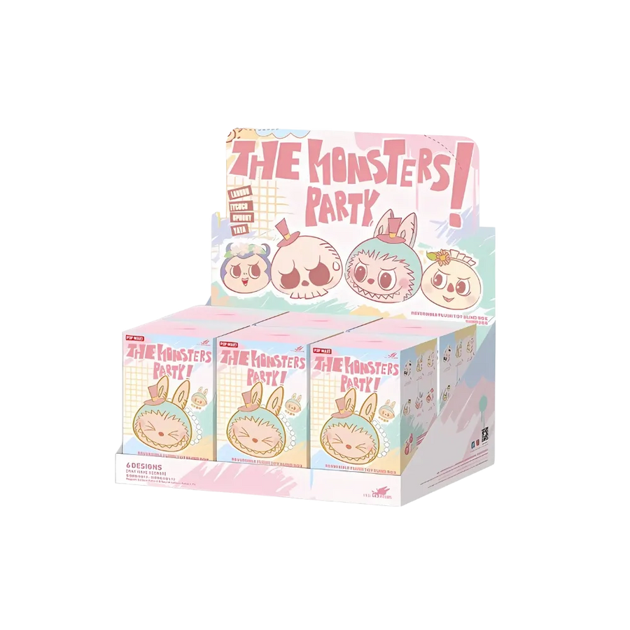 Pop Mart Labubu The Monsters Party Series Reversible Plush Doll Sealed Case (6 Blind Box)