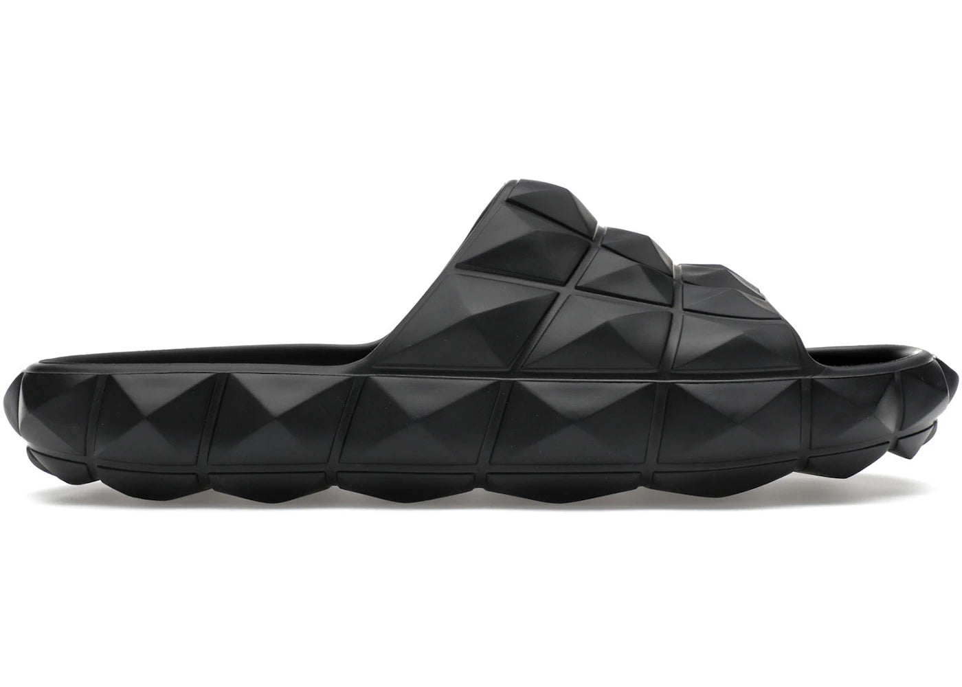 Valentino Roman Stud Turtle Slide Sandal Black