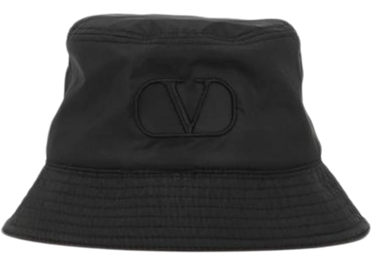 Valentino V Logo Bucket Hat Black