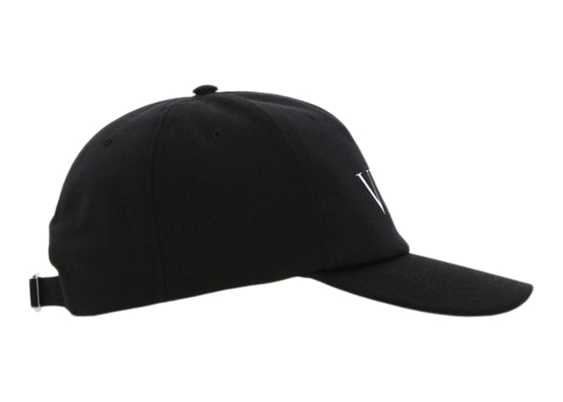 Valentino VLTN Logo Cotton Baseball Cap Black/White