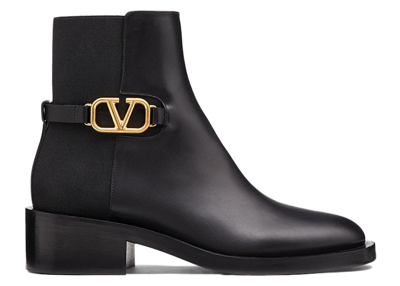 Valentino VLogo Signature Ankle Boot Black (Women's)