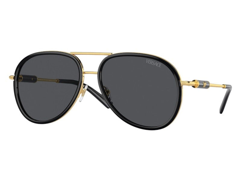 Versace Aviator Sunglasses Gray Black (VE2260 100287)